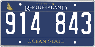 RI license plate 914843