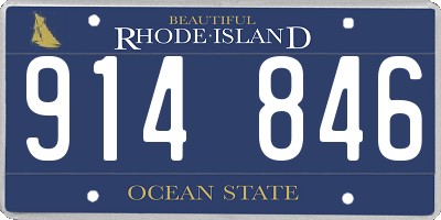 RI license plate 914846