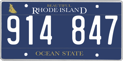RI license plate 914847