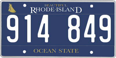 RI license plate 914849