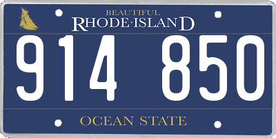 RI license plate 914850