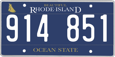 RI license plate 914851