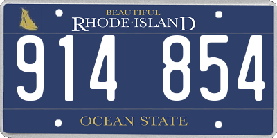 RI license plate 914854