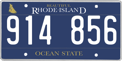 RI license plate 914856