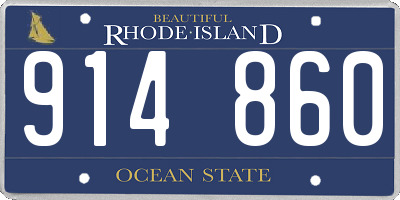 RI license plate 914860