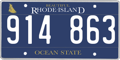 RI license plate 914863