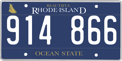 RI license plate 914866