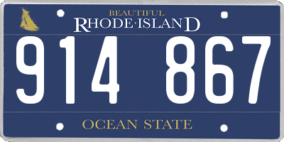 RI license plate 914867