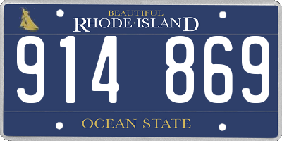 RI license plate 914869