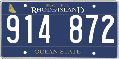 RI license plate 914872