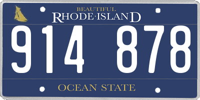 RI license plate 914878