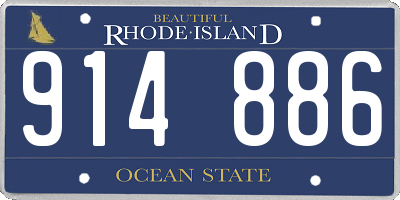 RI license plate 914886
