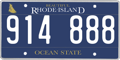RI license plate 914888