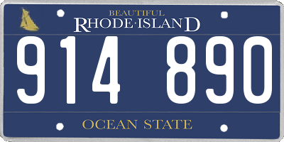 RI license plate 914890