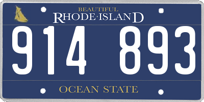 RI license plate 914893