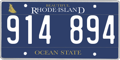 RI license plate 914894