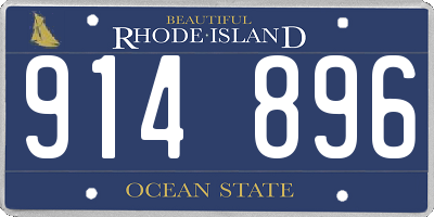 RI license plate 914896
