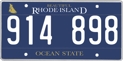RI license plate 914898