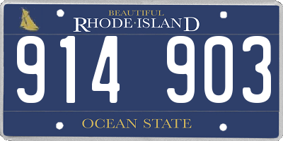 RI license plate 914903