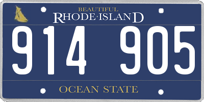 RI license plate 914905