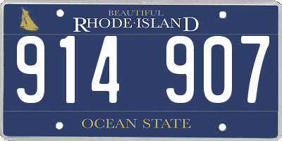 RI license plate 914907