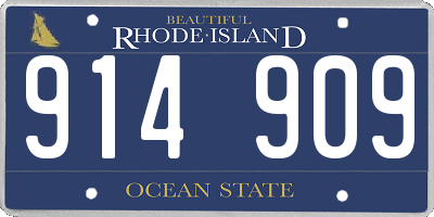 RI license plate 914909