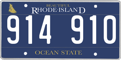 RI license plate 914910