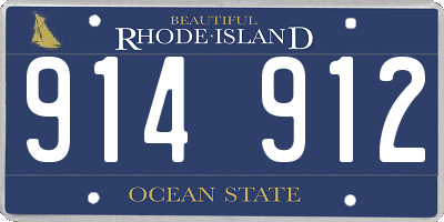 RI license plate 914912