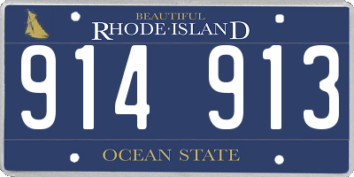 RI license plate 914913