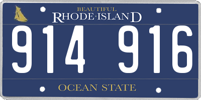 RI license plate 914916