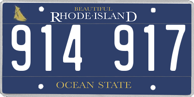 RI license plate 914917