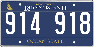RI license plate 914918