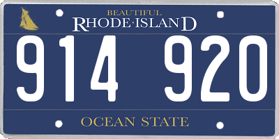 RI license plate 914920