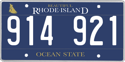RI license plate 914921