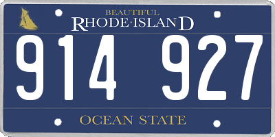 RI license plate 914927