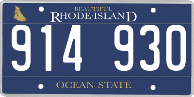 RI license plate 914930