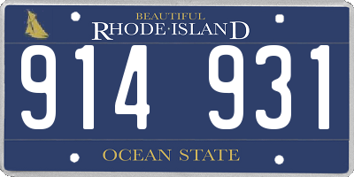 RI license plate 914931