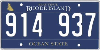 RI license plate 914937