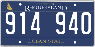 RI license plate 914940