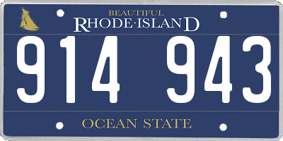 RI license plate 914943
