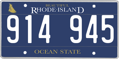 RI license plate 914945