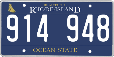 RI license plate 914948