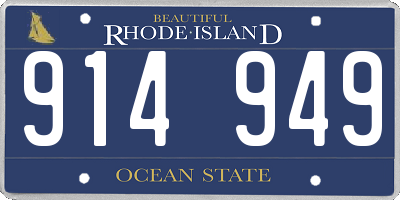 RI license plate 914949