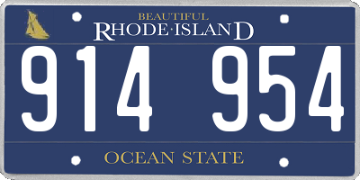 RI license plate 914954