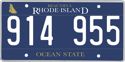 RI license plate 914955