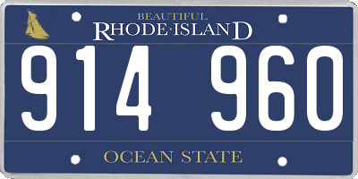 RI license plate 914960