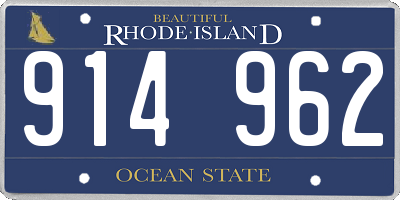 RI license plate 914962