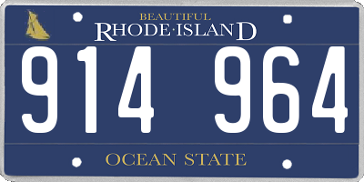 RI license plate 914964
