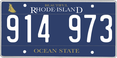 RI license plate 914973