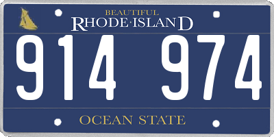 RI license plate 914974